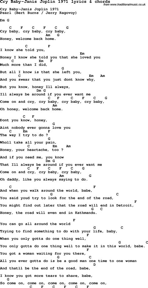 janis joplin cry baby songtext|Cry Baby